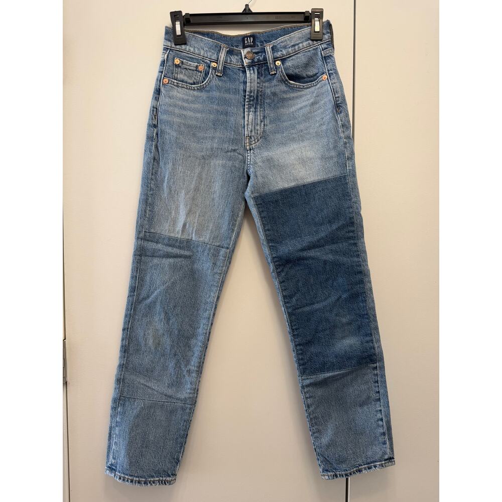 Gap, Patchwork Straight Jeans - image 2